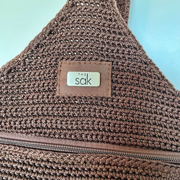 The Sak Brown Crochet Crossbody Sling Bag - Picture 5 of 13